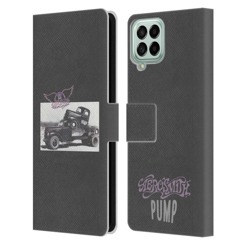 Aerosmith Black And White The Pump Leather Book Wallet Case Cover For Samsung Galaxy M33 (2022)