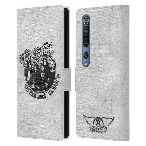 Aerosmith Black And White Get Your Wings US Tour Leather Book Wallet Case Cover For Xiaomi Mi 10 5G / Mi 10 Pro 5G