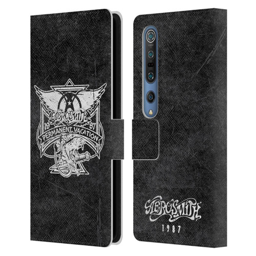 Aerosmith Black And White 1987 Permanent Vacation Leather Book Wallet Case Cover For Xiaomi Mi 10 5G / Mi 10 Pro 5G