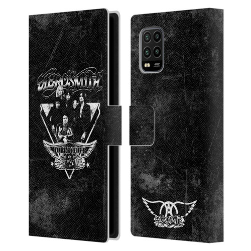 Aerosmith Black And White World Tour Leather Book Wallet Case Cover For Xiaomi Mi 10 Lite 5G