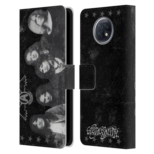 Aerosmith Black And White Vintage Photo Leather Book Wallet Case Cover For Xiaomi Redmi Note 9T 5G