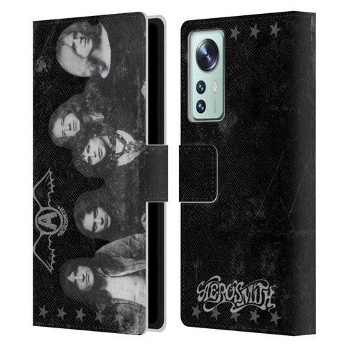 Aerosmith Black And White Vintage Photo Leather Book Wallet Case Cover For Xiaomi 12