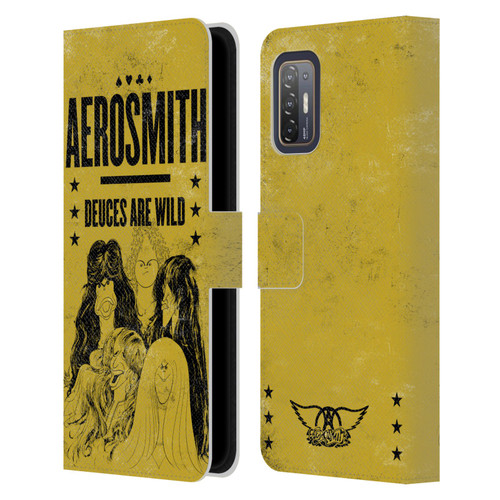 Aerosmith Classics Deuces Are Wild Leather Book Wallet Case Cover For HTC Desire 21 Pro 5G