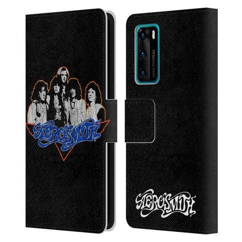 Aerosmith Classics Group Photo Vintage Leather Book Wallet Case Cover For Huawei P40 5G