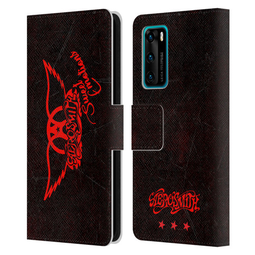 Aerosmith Classics Red Winged Sweet Emotions Leather Book Wallet Case Cover For Huawei P40 5G