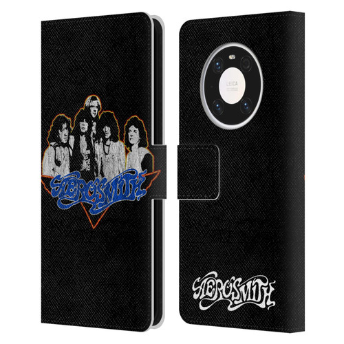 Aerosmith Classics Group Photo Vintage Leather Book Wallet Case Cover For Huawei Mate 40 Pro 5G