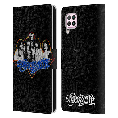 Aerosmith Classics Group Photo Vintage Leather Book Wallet Case Cover For Huawei Nova 6 SE / P40 Lite