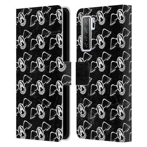 Aerosmith Classics Logo Pattern Leather Book Wallet Case Cover For Huawei Nova 7 SE/P40 Lite 5G
