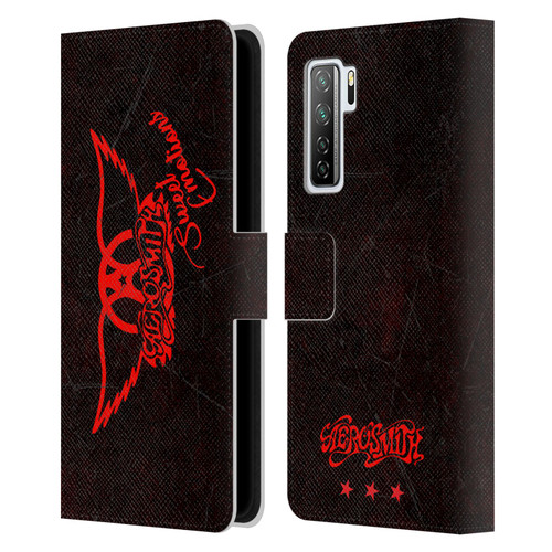 Aerosmith Classics Red Winged Sweet Emotions Leather Book Wallet Case Cover For Huawei Nova 7 SE/P40 Lite 5G