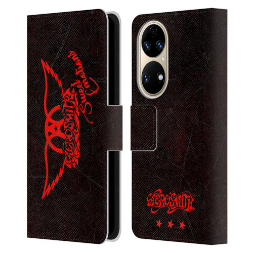 Aerosmith Classics Red Winged Sweet Emotions Leather Book Wallet Case Cover For Huawei P50