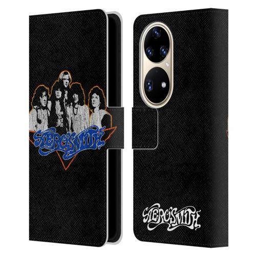 Aerosmith Classics Group Photo Vintage Leather Book Wallet Case Cover For Huawei P50 Pro