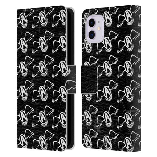 Aerosmith Classics Logo Pattern Leather Book Wallet Case Cover For Apple iPhone 11