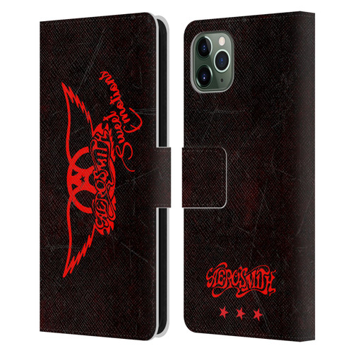 Aerosmith Classics Red Winged Sweet Emotions Leather Book Wallet Case Cover For Apple iPhone 11 Pro Max