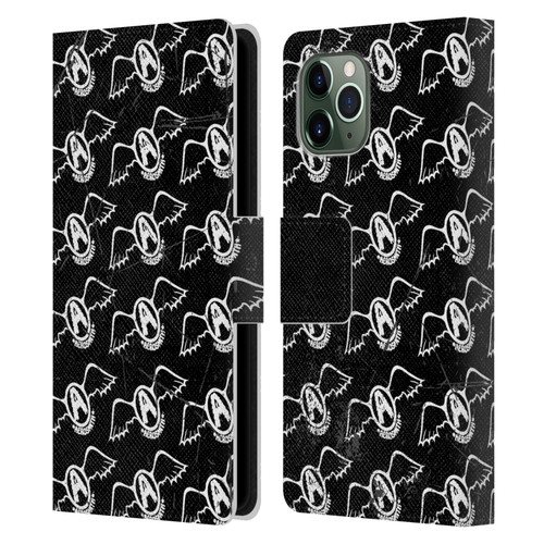 Aerosmith Classics Logo Pattern Leather Book Wallet Case Cover For Apple iPhone 11 Pro