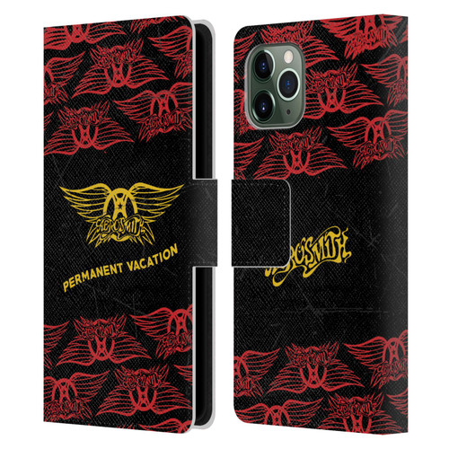 Aerosmith Classics Permanent Vacation Leather Book Wallet Case Cover For Apple iPhone 11 Pro