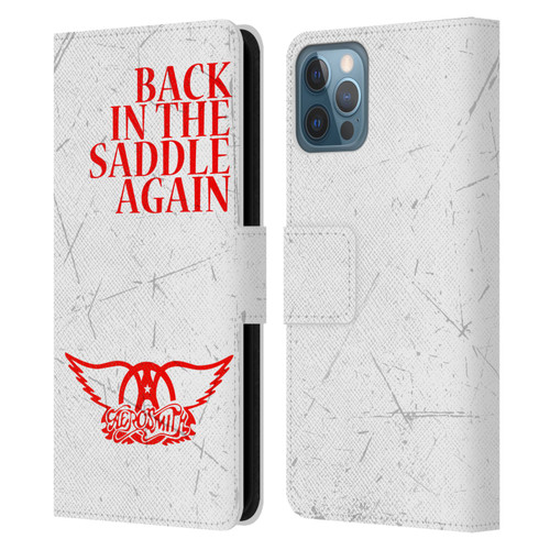 Aerosmith Classics Back In The Saddle Again Leather Book Wallet Case Cover For Apple iPhone 12 / iPhone 12 Pro