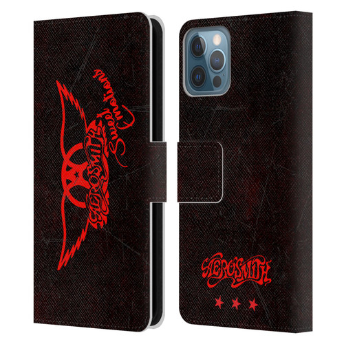 Aerosmith Classics Red Winged Sweet Emotions Leather Book Wallet Case Cover For Apple iPhone 12 / iPhone 12 Pro