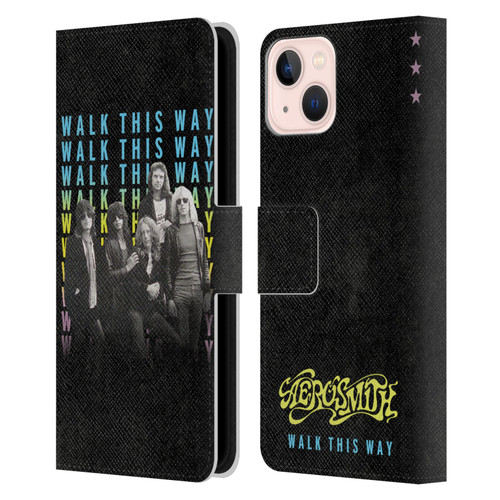 Aerosmith Classics Walk This Way Leather Book Wallet Case Cover For Apple iPhone 13