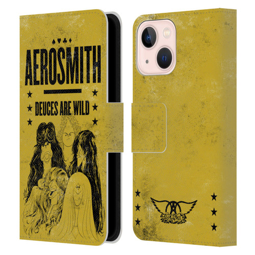 Aerosmith Classics Deuces Are Wild Leather Book Wallet Case Cover For Apple iPhone 13 Mini