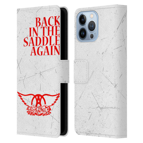 Aerosmith Classics Back In The Saddle Again Leather Book Wallet Case Cover For Apple iPhone 13 Pro Max
