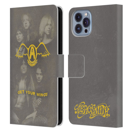 Aerosmith Classics Get Your Wings Leather Book Wallet Case Cover For Apple iPhone 14