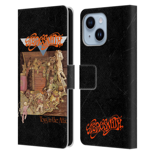 Aerosmith Classics Toys In The Attic Leather Book Wallet Case Cover For Apple iPhone 14 Plus