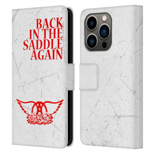Aerosmith Classics Back In The Saddle Again Leather Book Wallet Case Cover For Apple iPhone 14 Pro