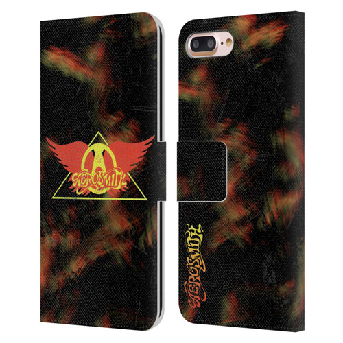 Aerosmith Classics Triangle Winged Leather Book Wallet Case Cover For Apple iPhone 7 Plus / iPhone 8 Plus