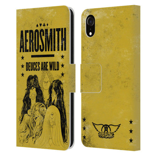 Aerosmith Classics Deuces Are Wild Leather Book Wallet Case Cover For Apple iPhone XR