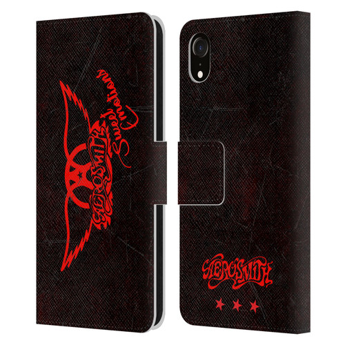Aerosmith Classics Red Winged Sweet Emotions Leather Book Wallet Case Cover For Apple iPhone XR