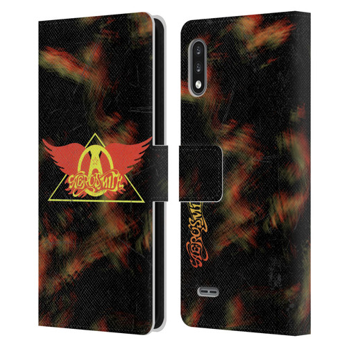 Aerosmith Classics Triangle Winged Leather Book Wallet Case Cover For LG K22