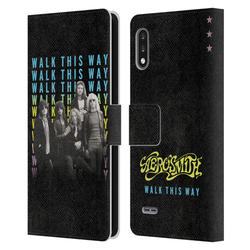 Aerosmith Classics Walk This Way Leather Book Wallet Case Cover For LG K22
