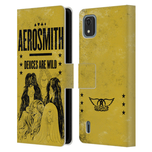 Aerosmith Classics Deuces Are Wild Leather Book Wallet Case Cover For Nokia C2 2nd Edition