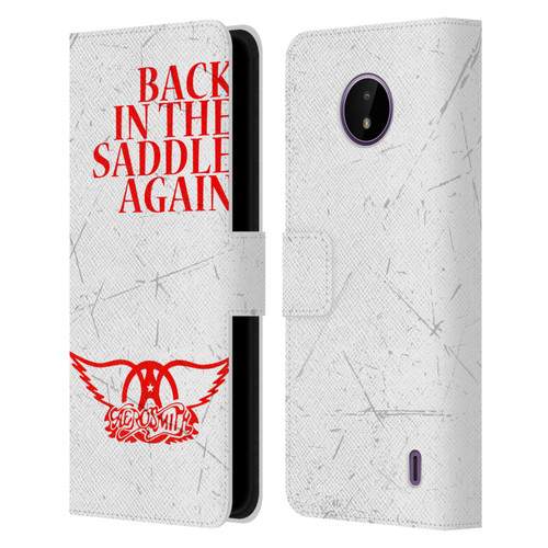 Aerosmith Classics Back In The Saddle Again Leather Book Wallet Case Cover For Nokia C10 / C20