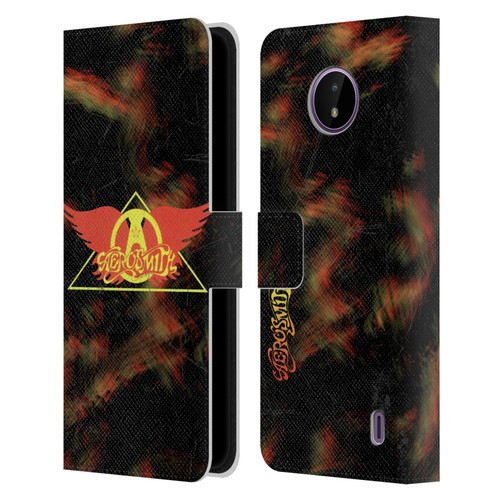 Aerosmith Classics Triangle Winged Leather Book Wallet Case Cover For Nokia C10 / C20