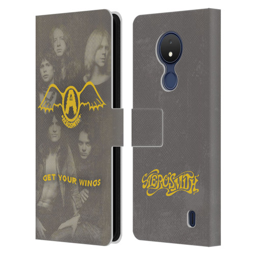 Aerosmith Classics Get Your Wings Leather Book Wallet Case Cover For Nokia C21