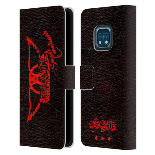 Aerosmith Classics Red Winged Sweet Emotions Leather Book Wallet Case Cover For Nokia XR20