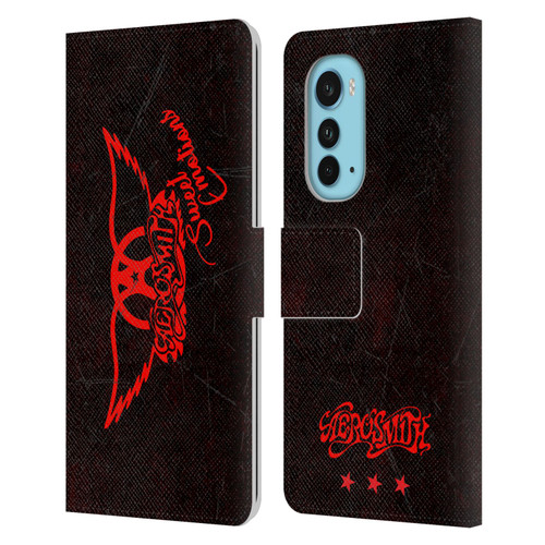 Aerosmith Classics Red Winged Sweet Emotions Leather Book Wallet Case Cover For Motorola Edge (2022)