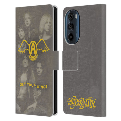 Aerosmith Classics Get Your Wings Leather Book Wallet Case Cover For Motorola Edge 30