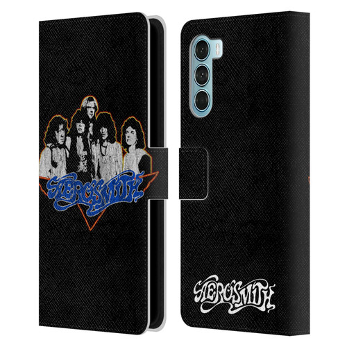 Aerosmith Classics Group Photo Vintage Leather Book Wallet Case Cover For Motorola Edge S30 / Moto G200 5G