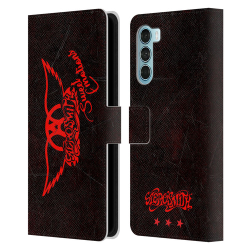 Aerosmith Classics Red Winged Sweet Emotions Leather Book Wallet Case Cover For Motorola Edge S30 / Moto G200 5G