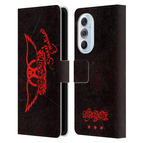 Aerosmith Classics Red Winged Sweet Emotions Leather Book Wallet Case Cover For Motorola Edge X30