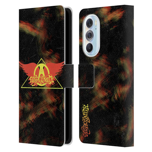 Aerosmith Classics Triangle Winged Leather Book Wallet Case Cover For Motorola Edge X30