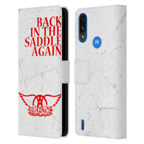 Aerosmith Classics Back In The Saddle Again Leather Book Wallet Case Cover For Motorola Moto E7 Power / Moto E7i Power