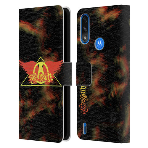 Aerosmith Classics Triangle Winged Leather Book Wallet Case Cover For Motorola Moto E7 Power / Moto E7i Power