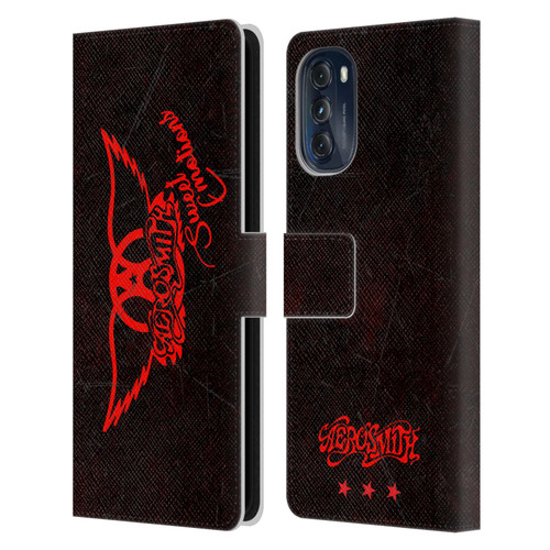 Aerosmith Classics Red Winged Sweet Emotions Leather Book Wallet Case Cover For Motorola Moto G (2022)