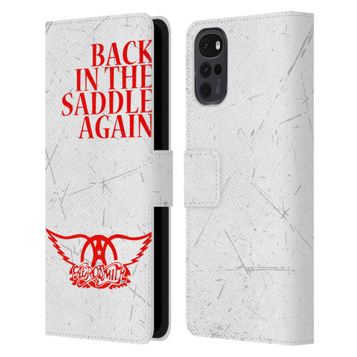 Aerosmith Classics Back In The Saddle Again Leather Book Wallet Case Cover For Motorola Moto G22