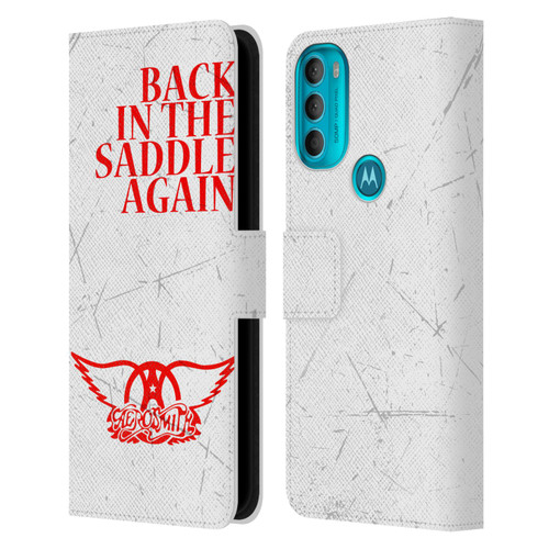 Aerosmith Classics Back In The Saddle Again Leather Book Wallet Case Cover For Motorola Moto G71 5G