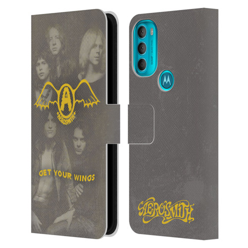 Aerosmith Classics Get Your Wings Leather Book Wallet Case Cover For Motorola Moto G71 5G