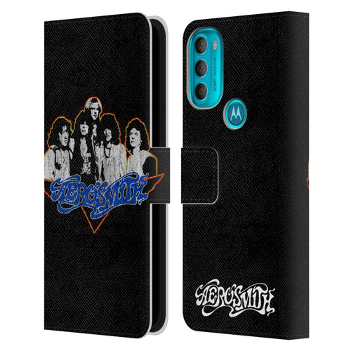 Aerosmith Classics Group Photo Vintage Leather Book Wallet Case Cover For Motorola Moto G71 5G